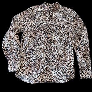 Forever 21 Fitted Leopard Shirt